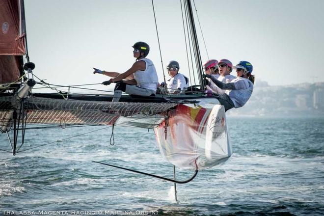 Foiling boats trials at Foiling Week Garda ©  Martina Orsini